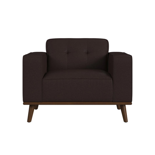 Destiny - Chair With Wood Front - Pebble Brown