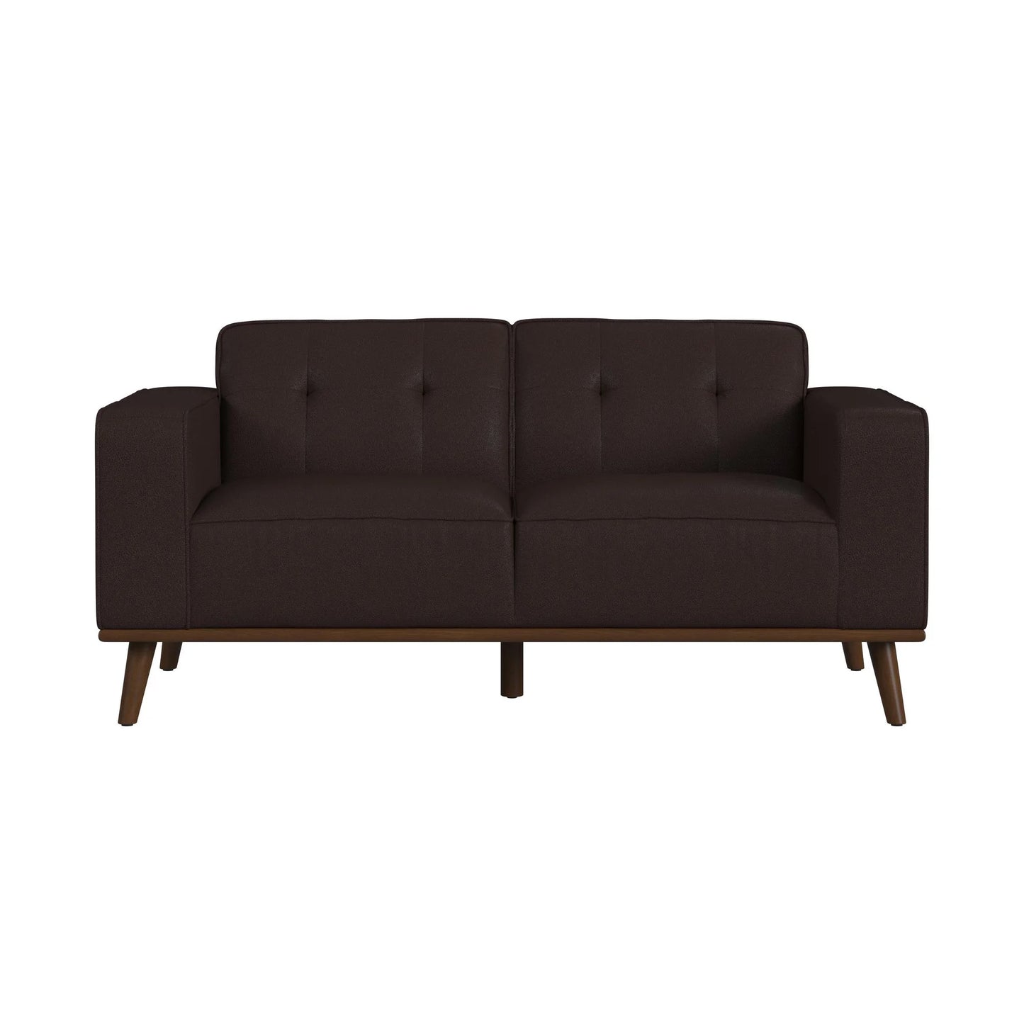 Destiny - Loveseat With Wood Front - Pebble Brown