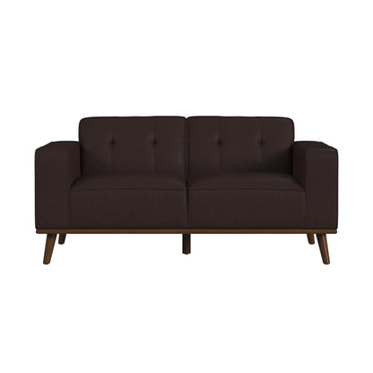Destiny - Loveseat With Wood Front - Pebble Brown