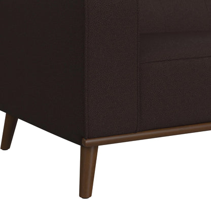 Destiny - Loveseat With Wood Front - Pebble Brown