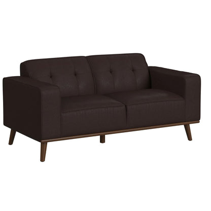 Destiny - Loveseat With Wood Front - Pebble Brown