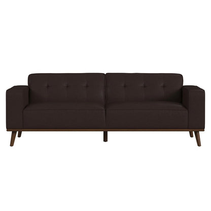 Destiny - Sofa With Wood Front - Pebble Brown