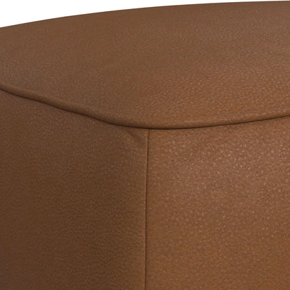Destiny - Ottoman With Wood Base - Pebble Tan