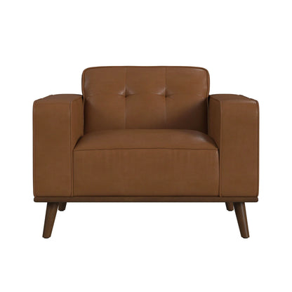 Destiny - Chair With Wood Front - Pebble Tan
