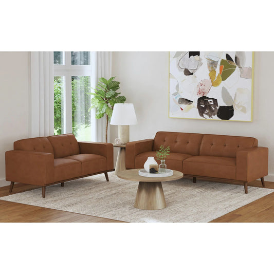 Destiny - Sofa & Loveseat - Pebble Tan