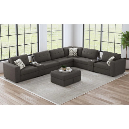 Options One - 9 Piece Living Room Set - Palmer Plus Ash