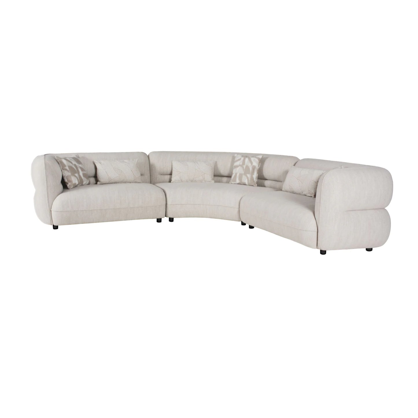 Four Seasons - Sectional Set With 6 Pillows - Camel
