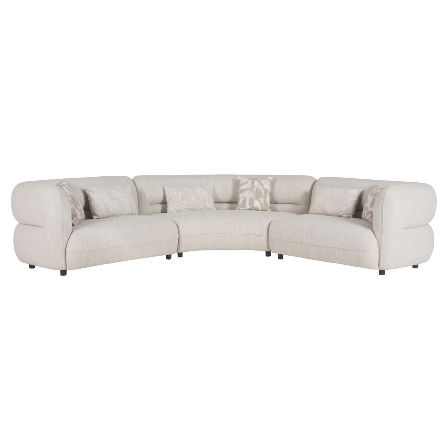 Four Seasons - Sectional Set With 6 Pillows - Camel
