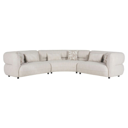 Four Seasons - Sectional Set With 6 Pillows - Camel