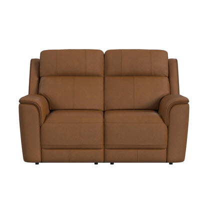 Mustang - Power Motion Loveseat With Power Headrest And Lumbar - Aline Butternut