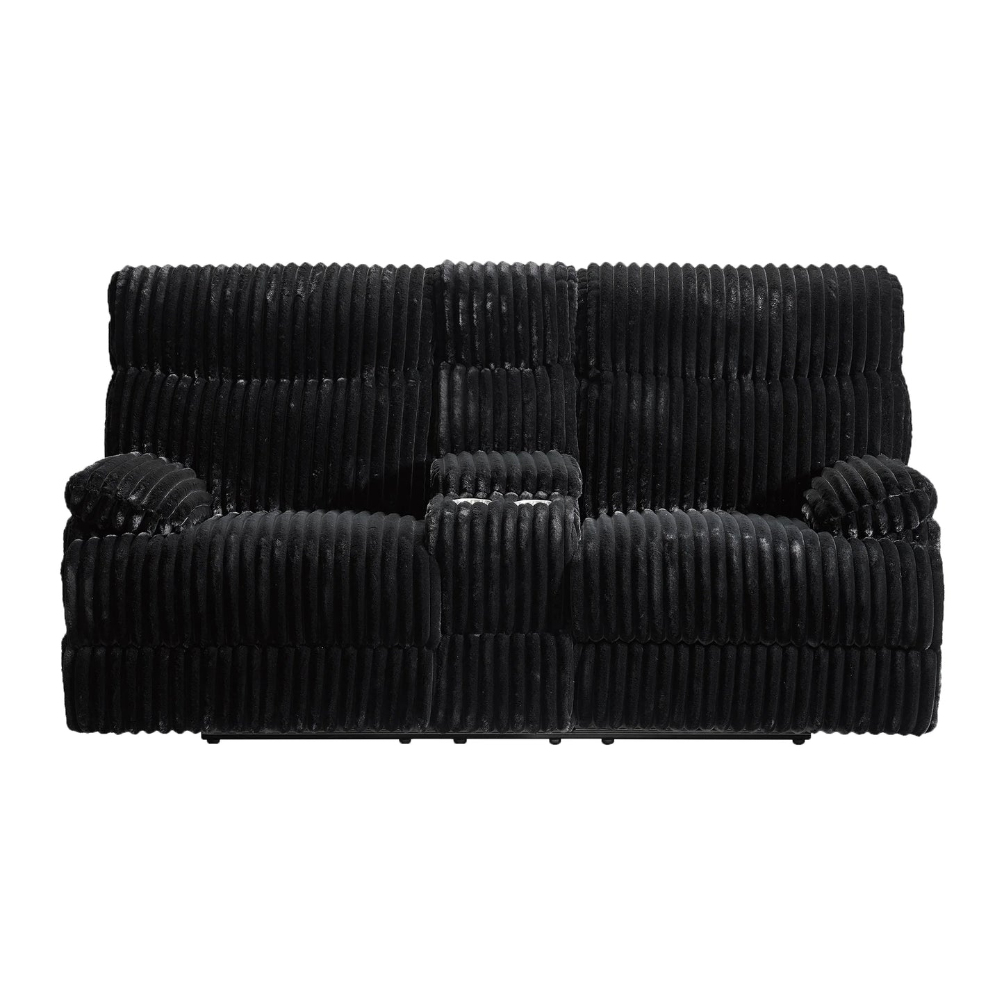 Admiral - Motion Loveseat With Console - Black