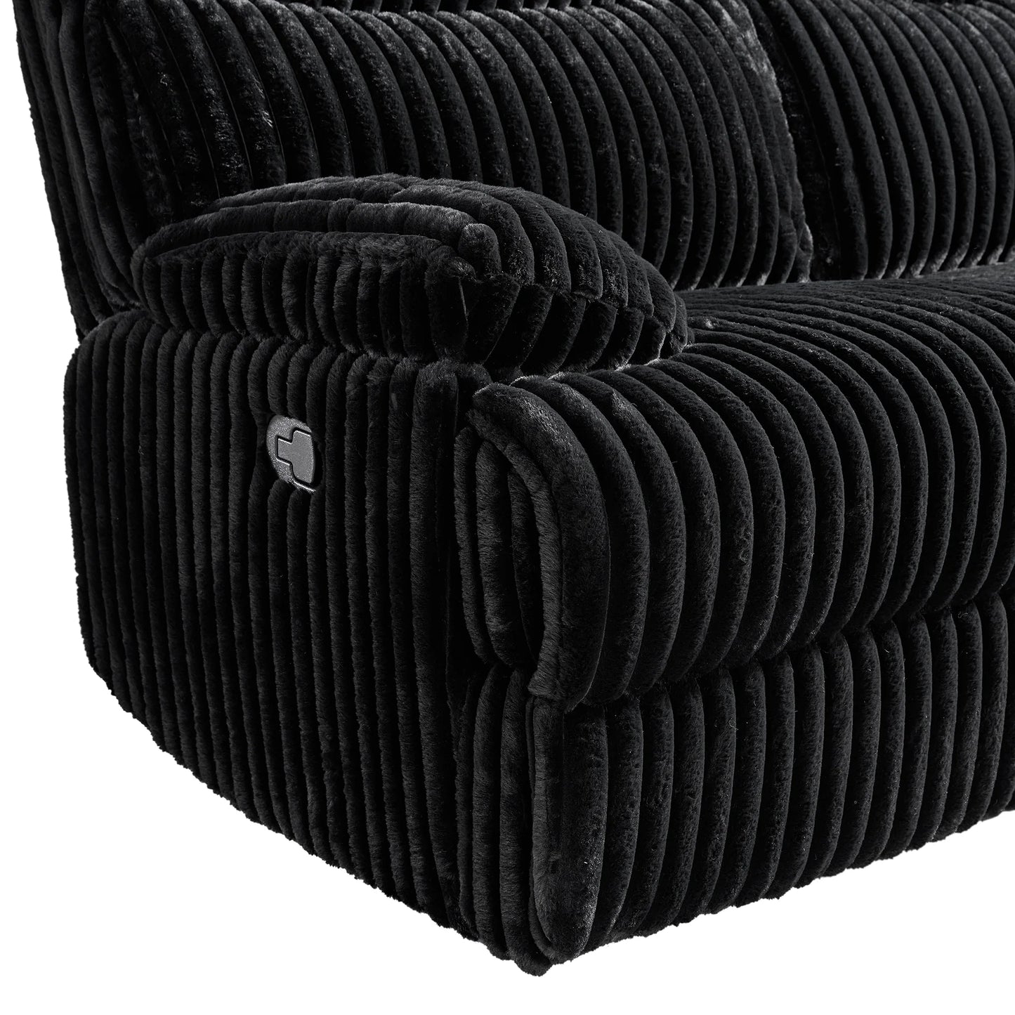 Admiral - Motion Loveseat With Console - Black