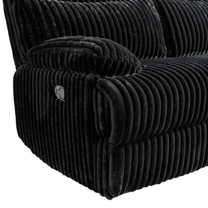 Admiral - Motion Loveseat With Console - Black