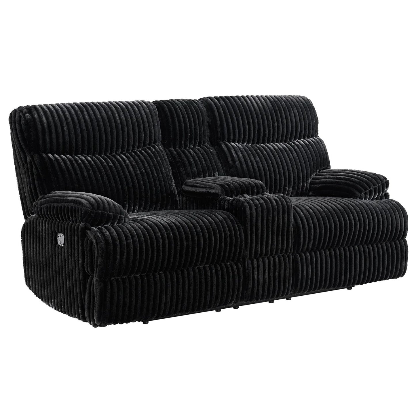 Admiral - Motion Loveseat With Console - Black