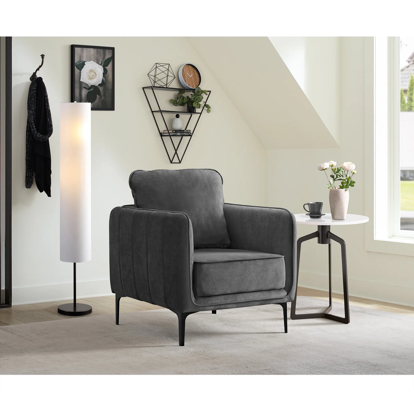 Rae - Chair - Lavish Gray Velvet