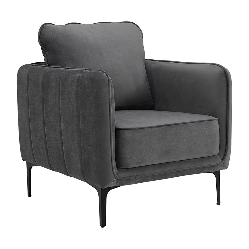 Rae - Chair - Lavish Gray Velvet