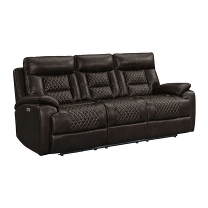 Trinidad - Power Motion Sofa With Power Motion Head Recliner - Pebble Brown