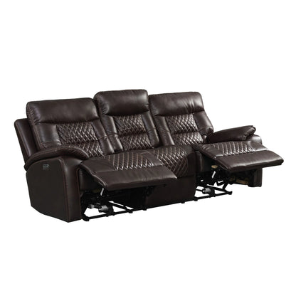 Trinidad - Power Motion Sofa With Power Motion Head Recliner - Pebble Brown