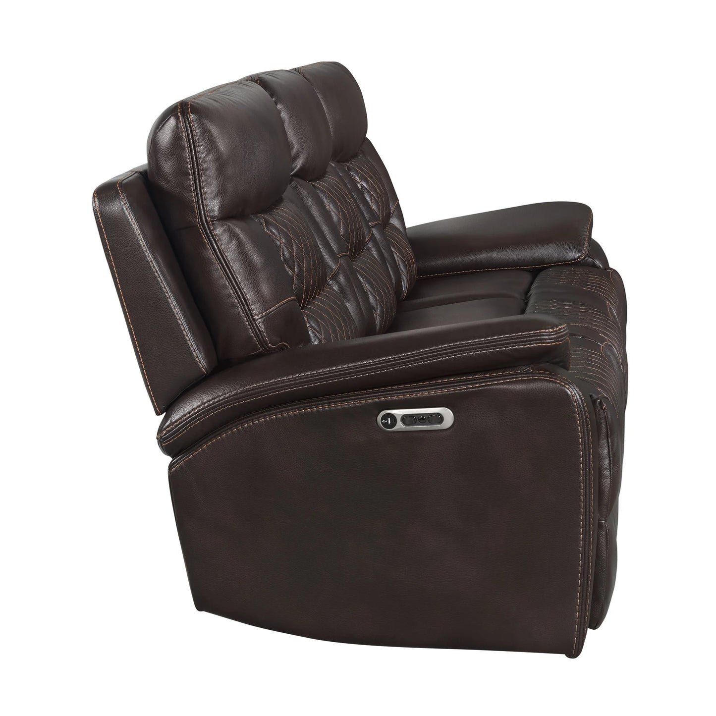 Trinidad - Power Motion Sofa With Power Motion Head Recliner - Pebble Brown