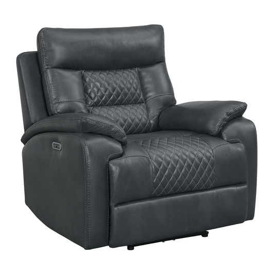 Trinidad - Power Recliner With Power Motion Head Recliner - Pebble Gray
