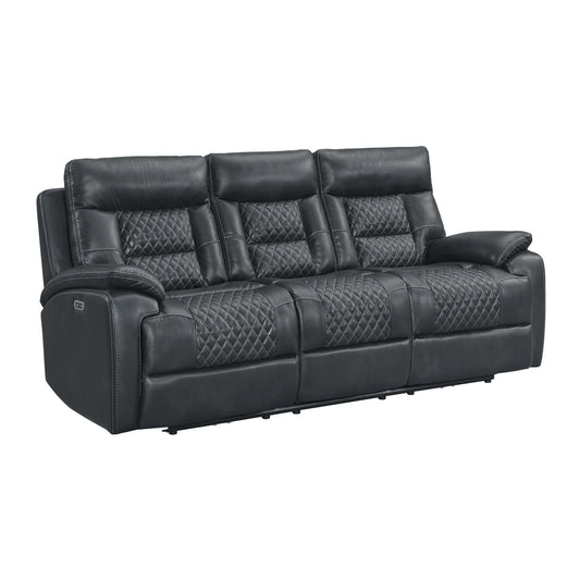 Trinidad - Power Motion Sofa With Power Motion Head Recliner - Pebble Gray