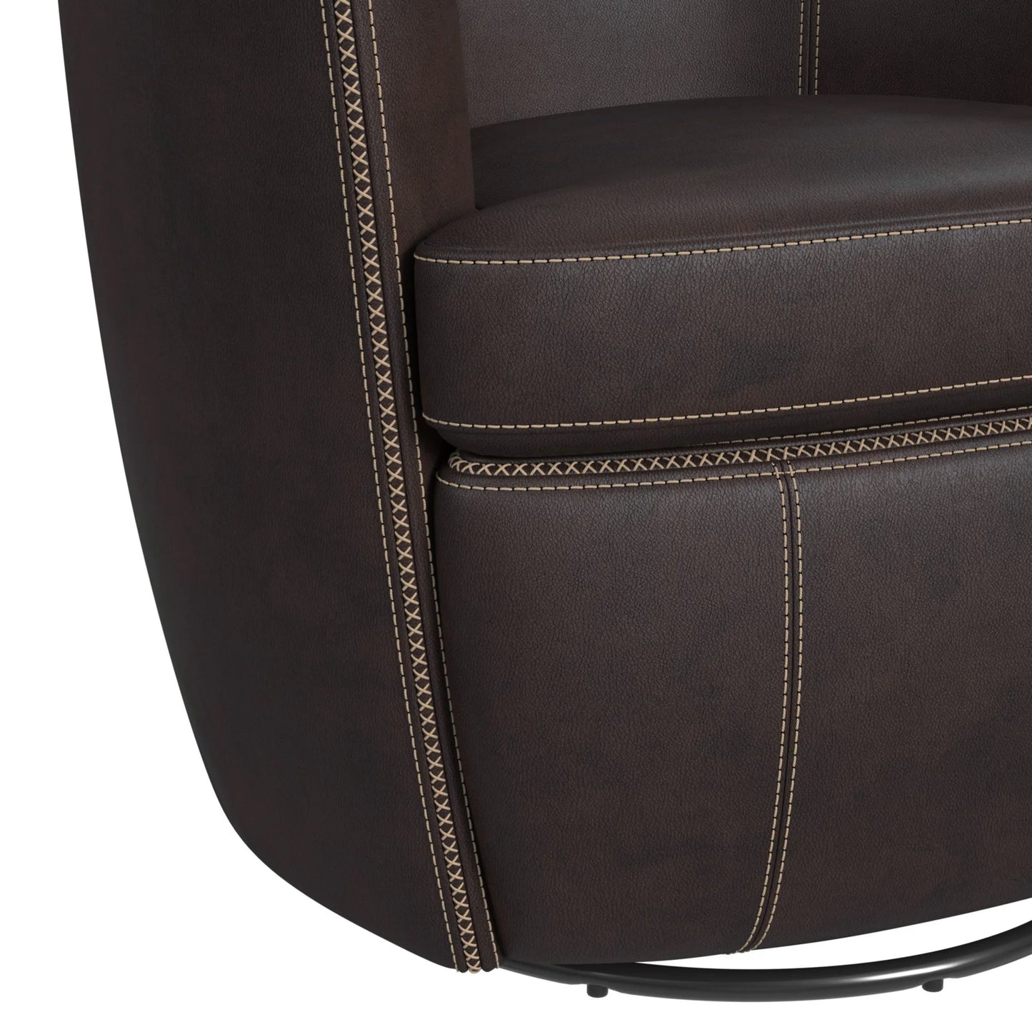 Vito - Swivel Chair - Pebble Brown