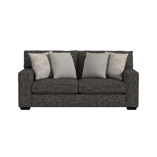 Tully - Loveseat With 4 Pillows - Galactic Charcoal
