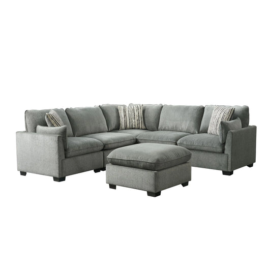 Deville - Modular 5 Piece Living Room Set - Nova Gray
