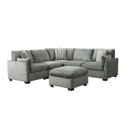 Deville - Modular 6 Piece Living Room Set - Nova Gray
