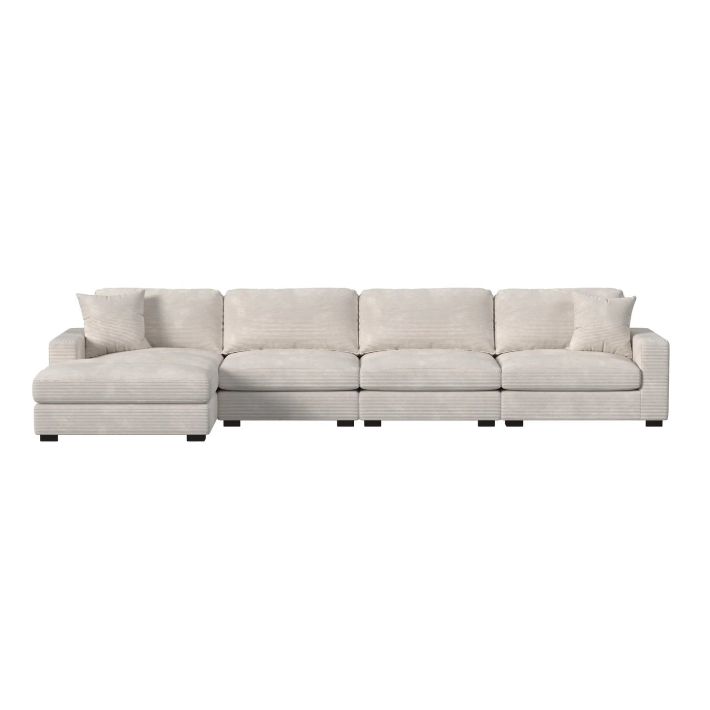 Arizona - Modular 4 Piece Sectional Set With LHF Chaise - Steno Beige