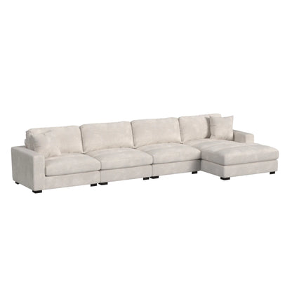 Arizona - Modular 4 Piece Sectional Set With RHF Chaise - Steno Beige