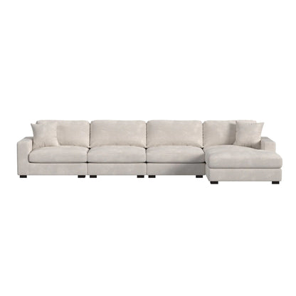 Arizona - Modular 4 Piece Sectional Set With RHF Chaise - Steno Beige