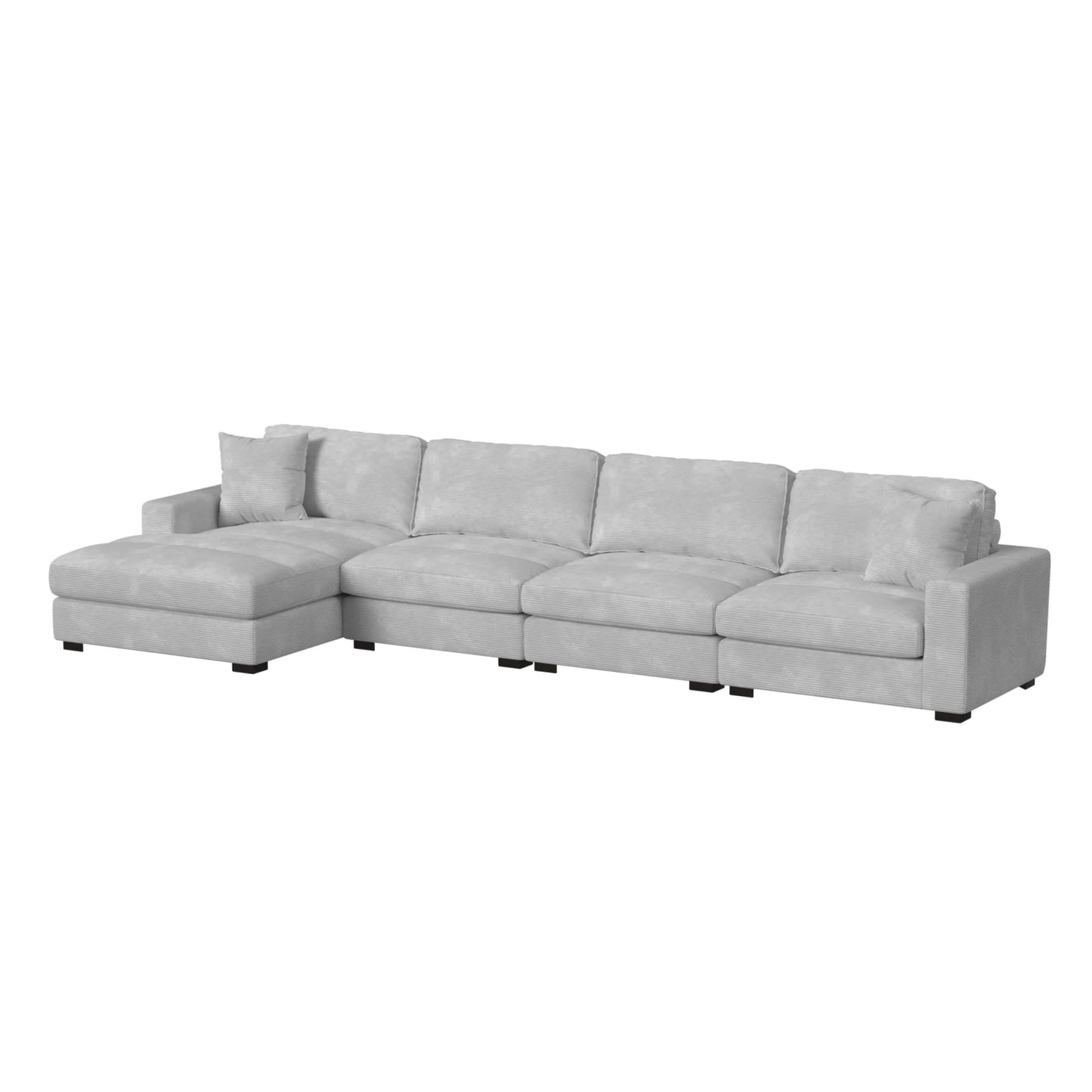 Arizona - Modular 4 Piece Sectional Set With LHF Chaise - Steno Stone