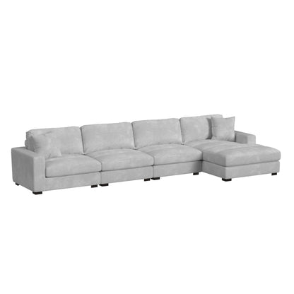 Arizona - Modular 4 Piece Sectional Set With RHF Chaise - Steno Stone