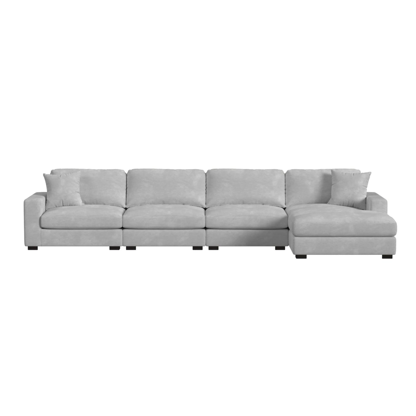 Arizona - Modular 4 Piece Sectional Set With RHF Chaise - Steno Stone