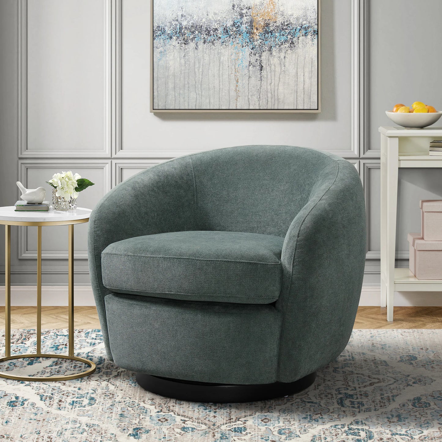Chanel - Swivel Chair - Bristo Teal