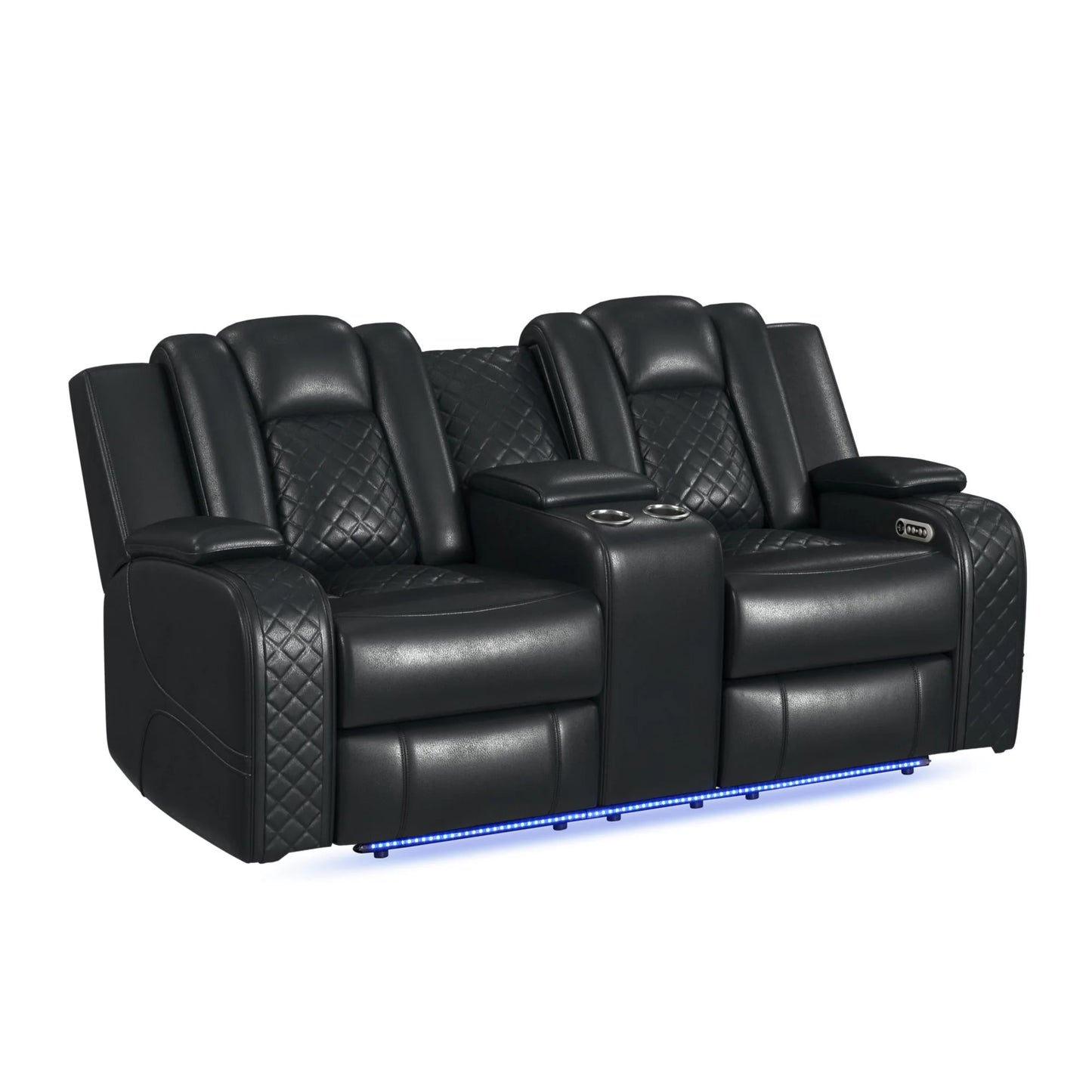 Carlo - 3 Piece Living Room Set (Sofa, Loveseat & Recliner) - Pebble Black