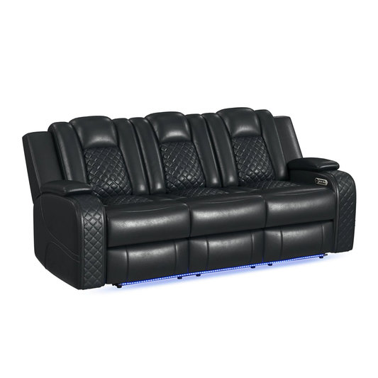 Carlo - 2 Piece Living Room Set (Sofa & Loveseat) - Pebble Black