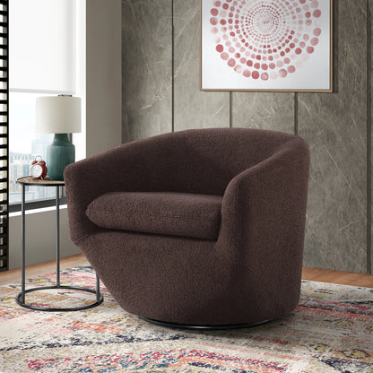Dior - Swivel Chair - Feather Chocolate