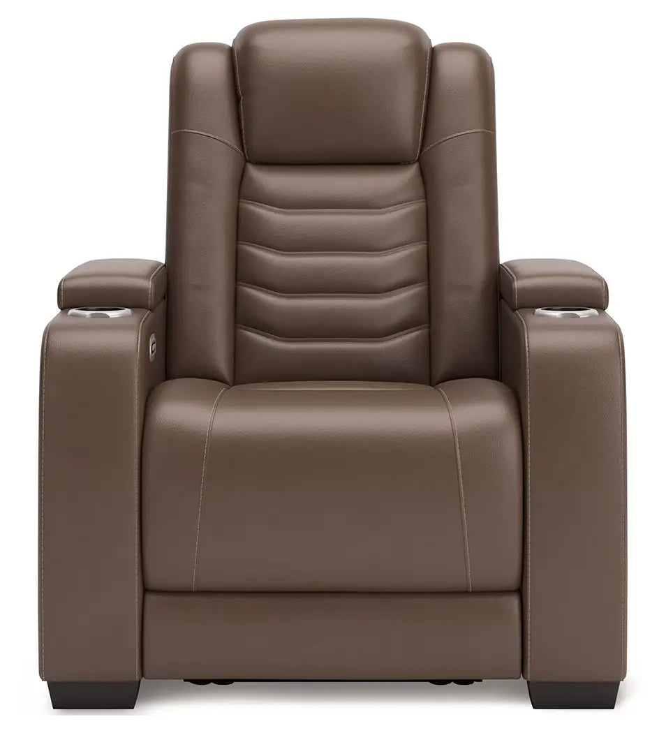 High Impact - Tobacco - Power Recliner / Adj Headrest-2