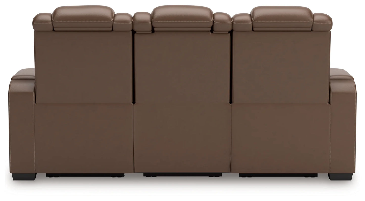 High Impact - Tobacco - Power Reclining Sofa / Adj Headrest-3