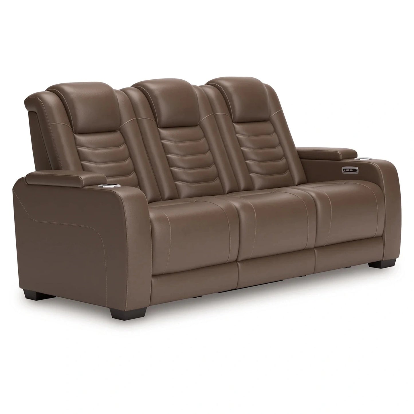 High Impact - Tobacco - Power Reclining Sofa / Adj Headrest