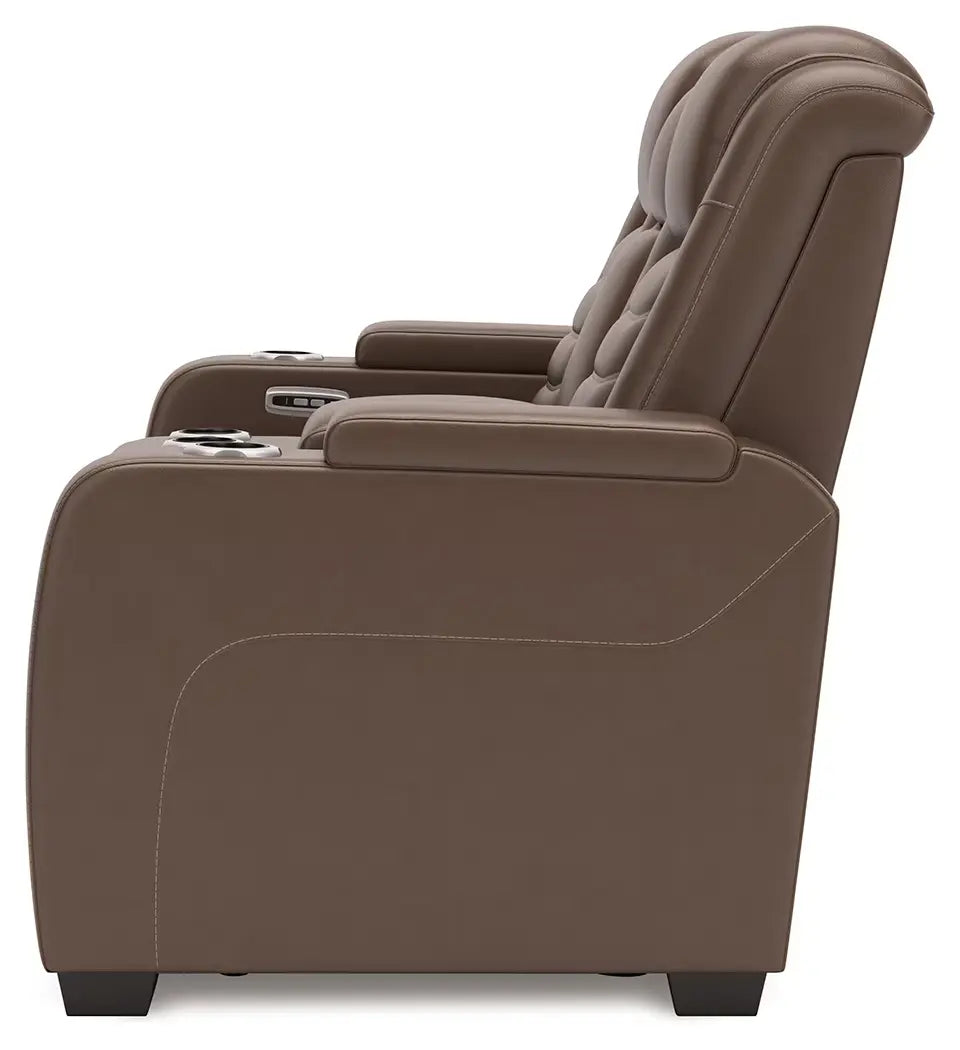 High Impact - Tobacco - Power Reclining Loveseat With Console / Adj Hdrst-4