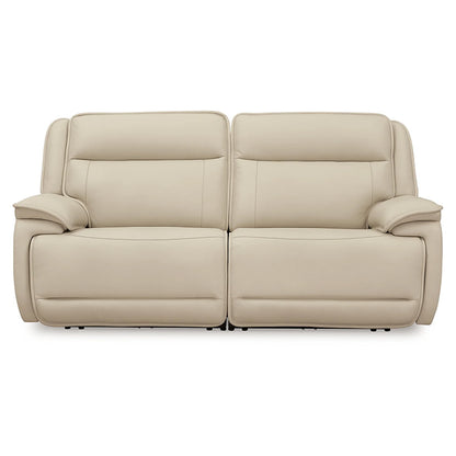 Double Deal - Almond - 2-Piece Power Reclining Loveseat Sectional