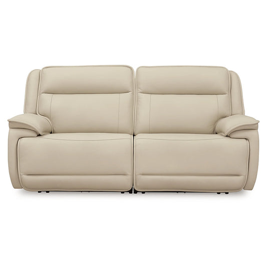 Double Deal - Almond - 2-Piece Power Reclining Loveseat Sectional