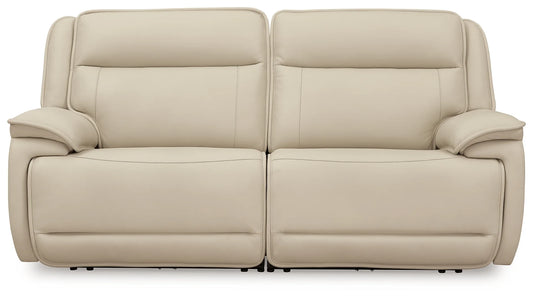 Double Deal - Almond - 2-Piece Power Reclining Loveseat Sectional