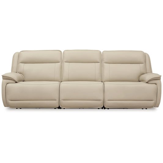 Double Deal - Almond - 3-Piece Power Reclining Sofa Sectional