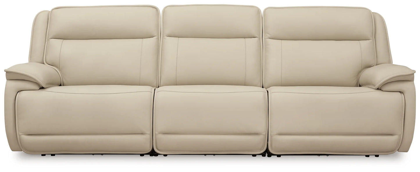 Double Deal - Almond - 3-Piece Power Reclining Sofa Sectional
