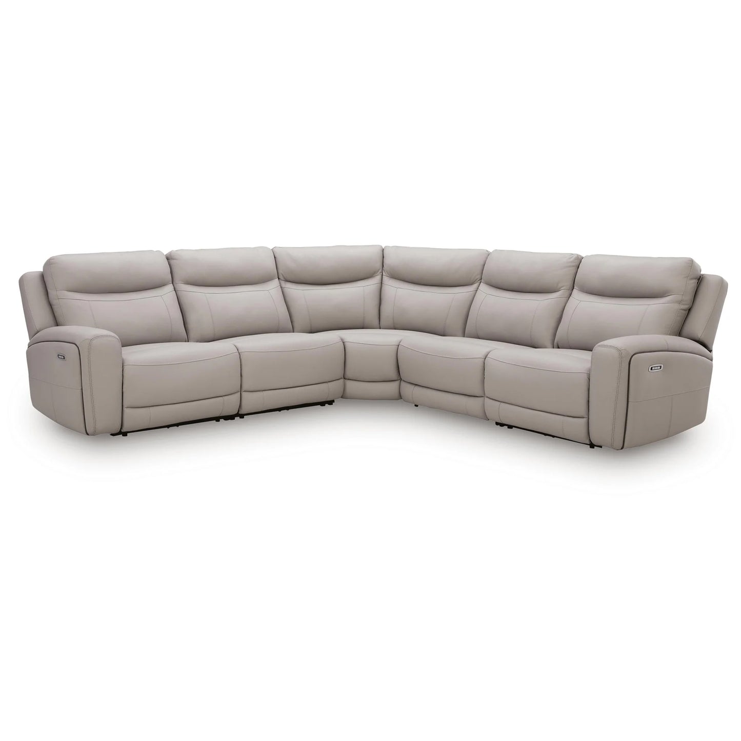 Gravier - 5-Piece Power Reclining Sectional - Gray