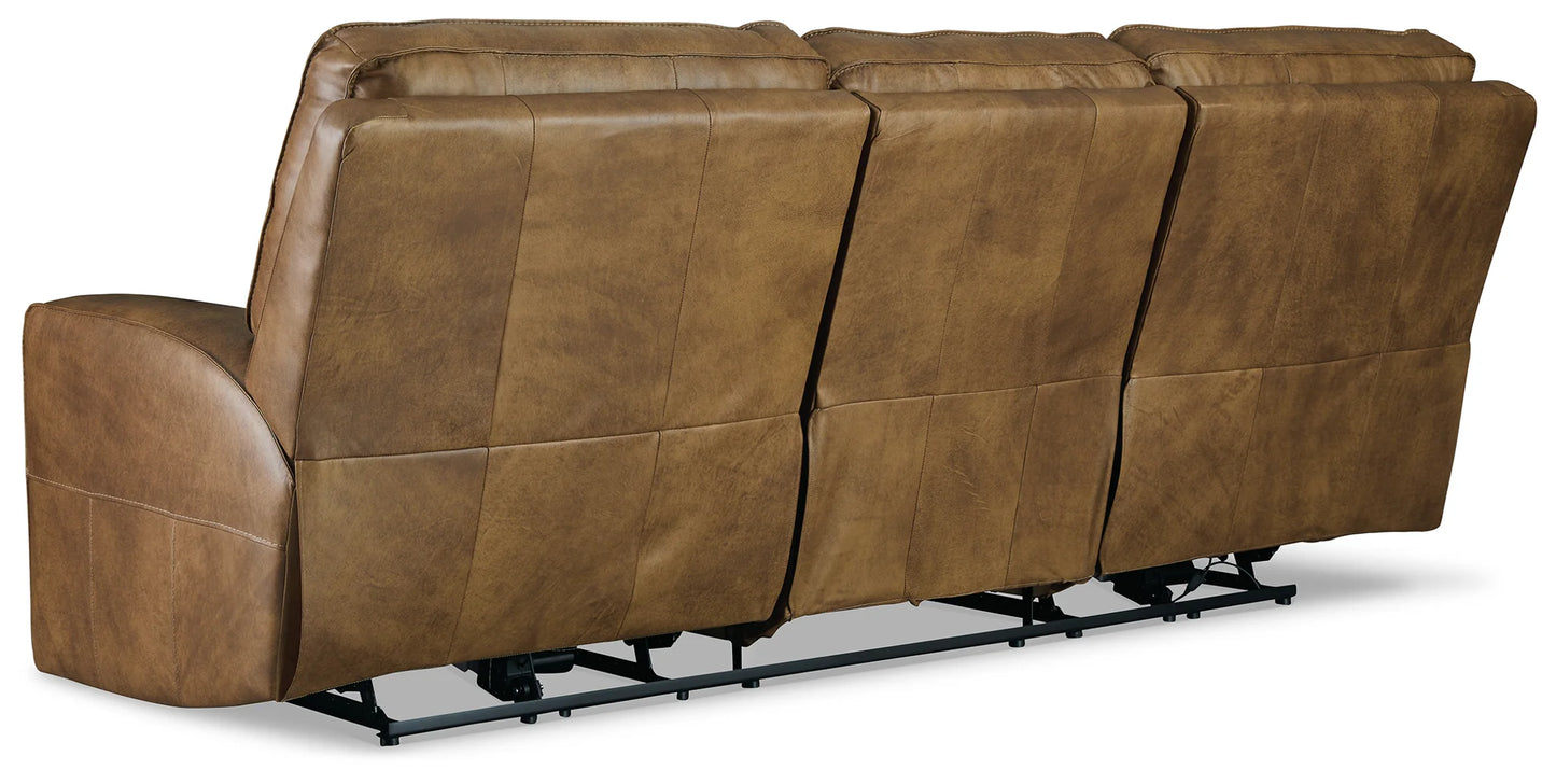 Game Plan - Caramel - Pwr Rec Sofa With Adj Headrest